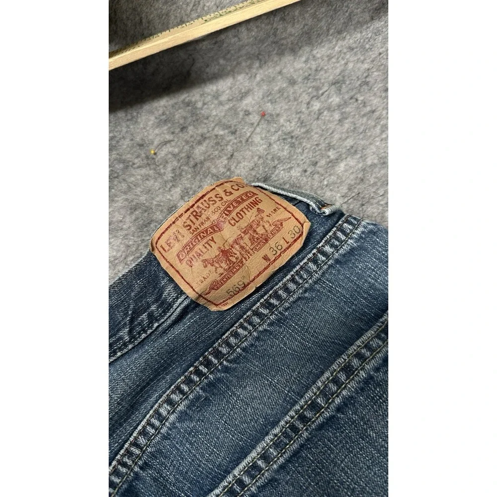 Levis 569 Loose Straight Jeans Mens 36x30 Blue Medium Wash Denim 100% Cotton